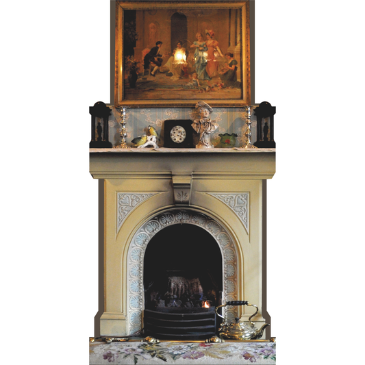 Sherlock Holmes Museum London Fireplace Painting Cardboard Cutout
