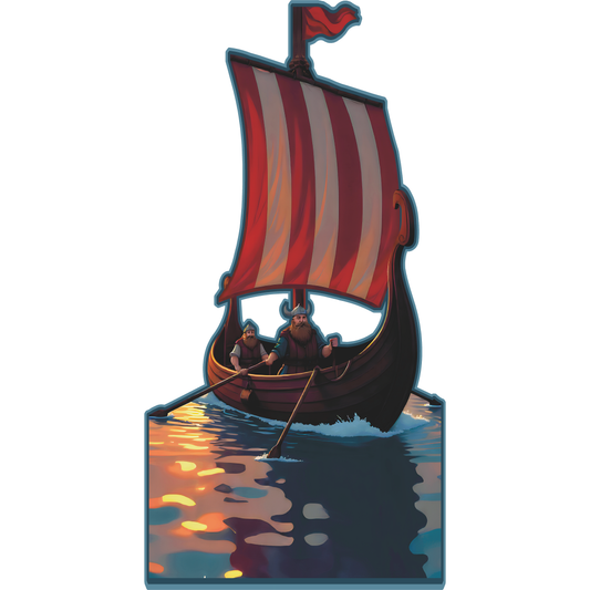 Fjord Sailing Viking Long Ship Cardboard Cutout