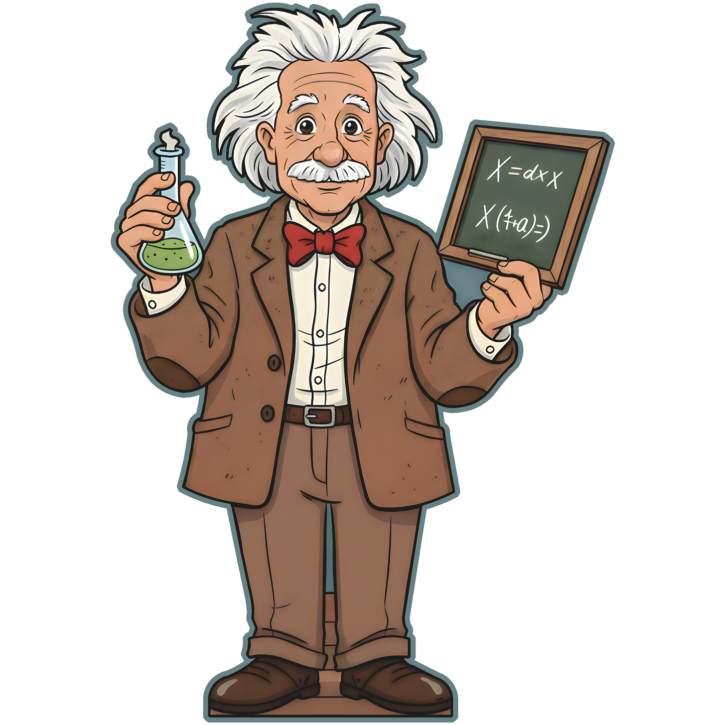 Albert Einstein Beaker Chalkboard Science Cardboard Cutout