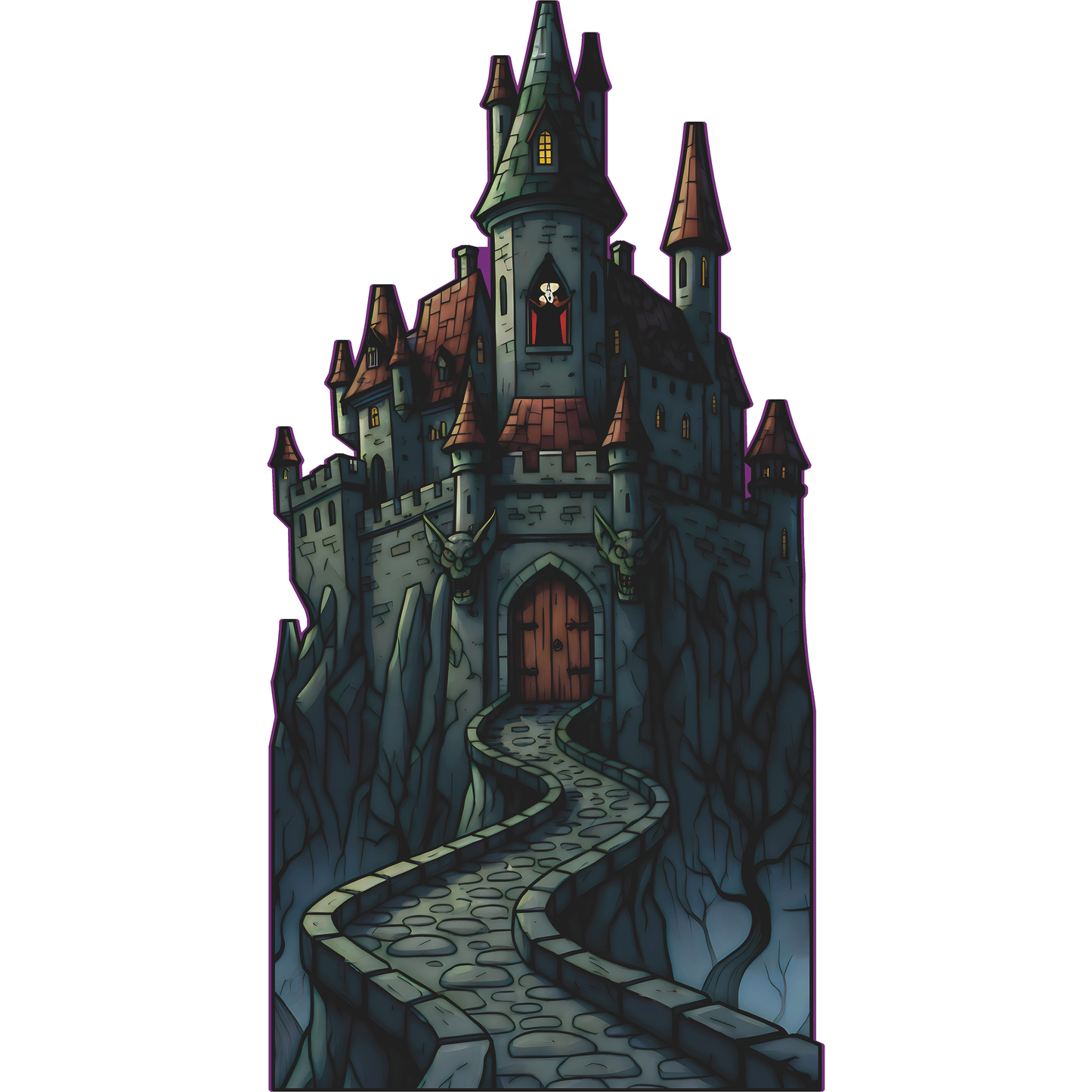 Dracula Vampire Haunted House Halloween Castle Cardboard Cutout