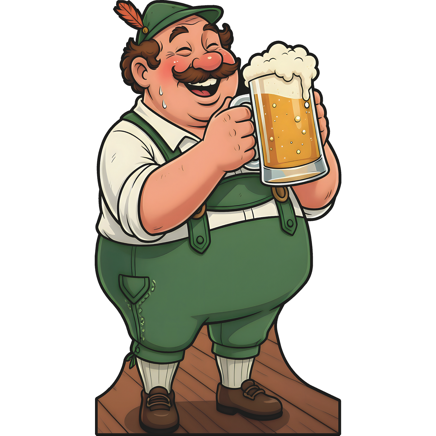 German Octoberfest Oktoberfest Beer Garden Lager Drinking Man Cardboard Cutout