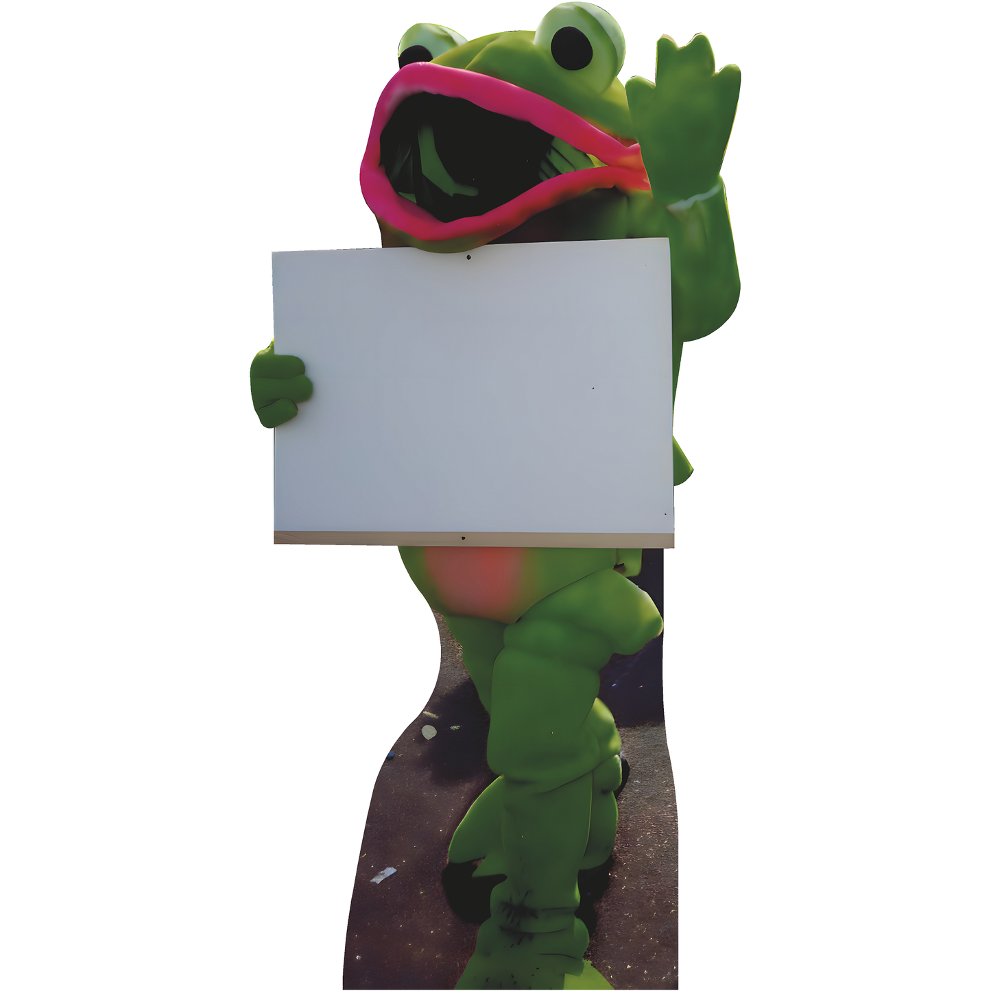 Portland Frog ICE Protest Blank Sign Cardboard Cutout