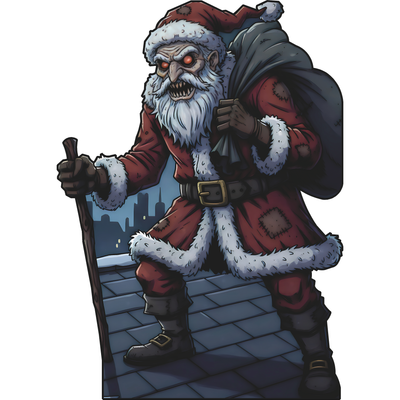 Ghoul Nightmare Santa Christmas Halloween Krampus Cardboard Cutout