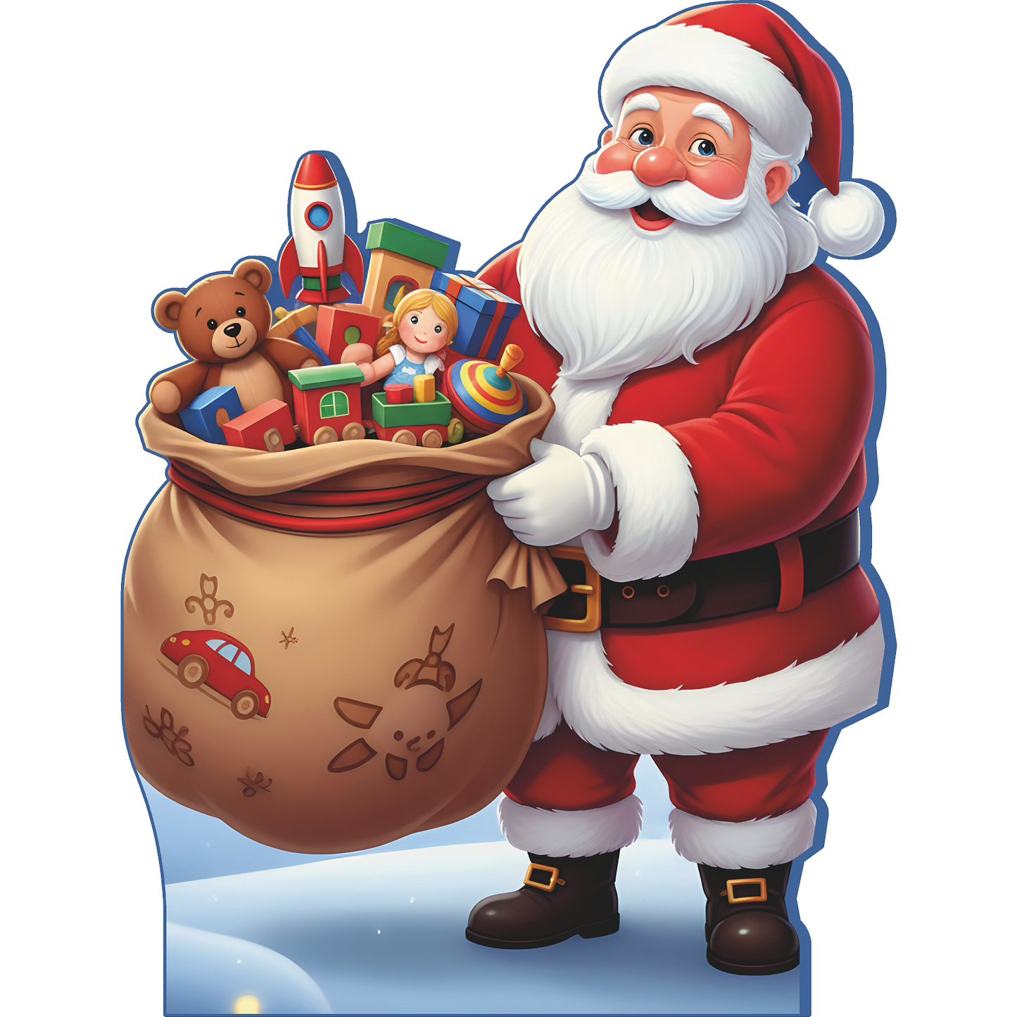 Santa Sack of Toys Gifts Presents Cardboard Cutout