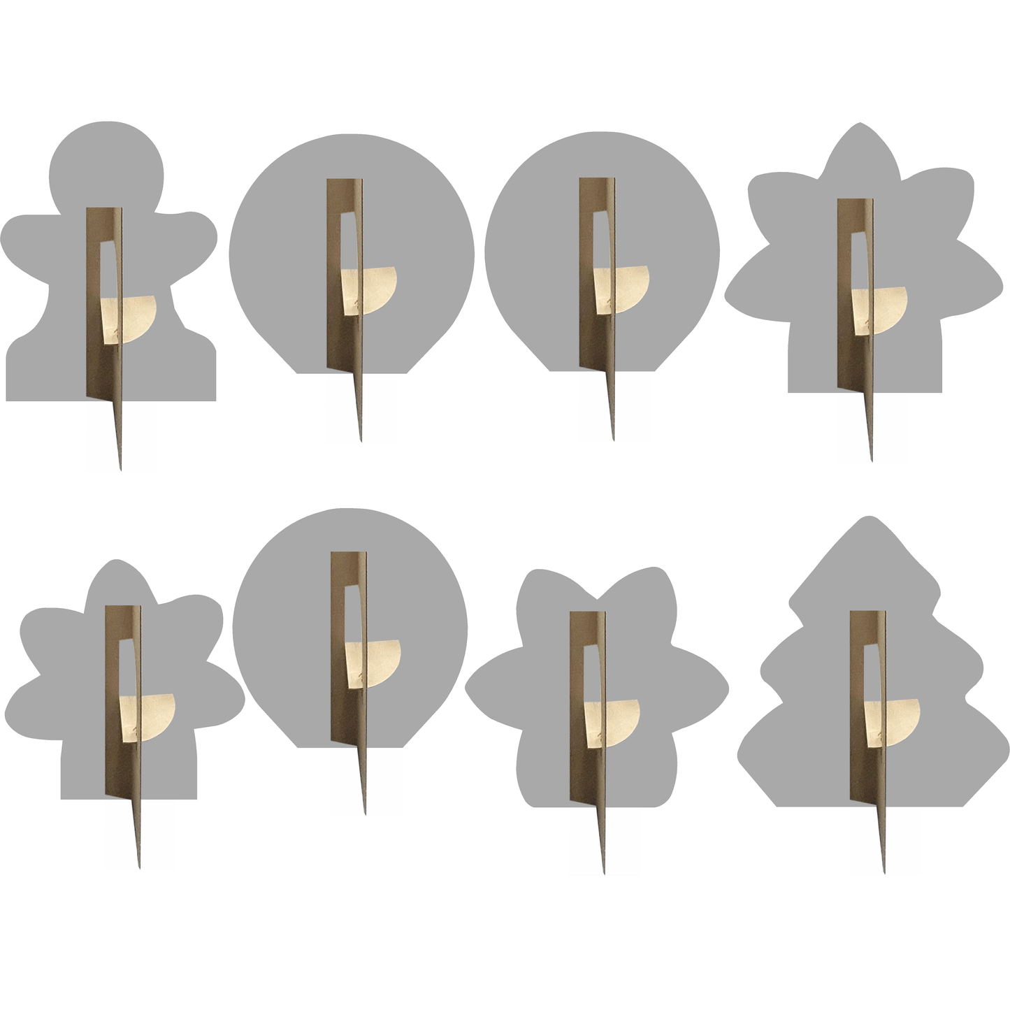 Christmas Cookie 8Pack Props Sweets Dessert Treat Cardboard Cutout