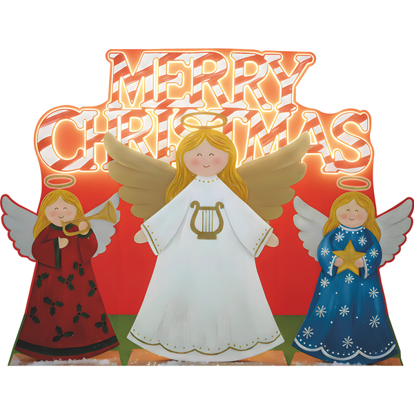 Merry Christmas Angels Cardboard Cutout