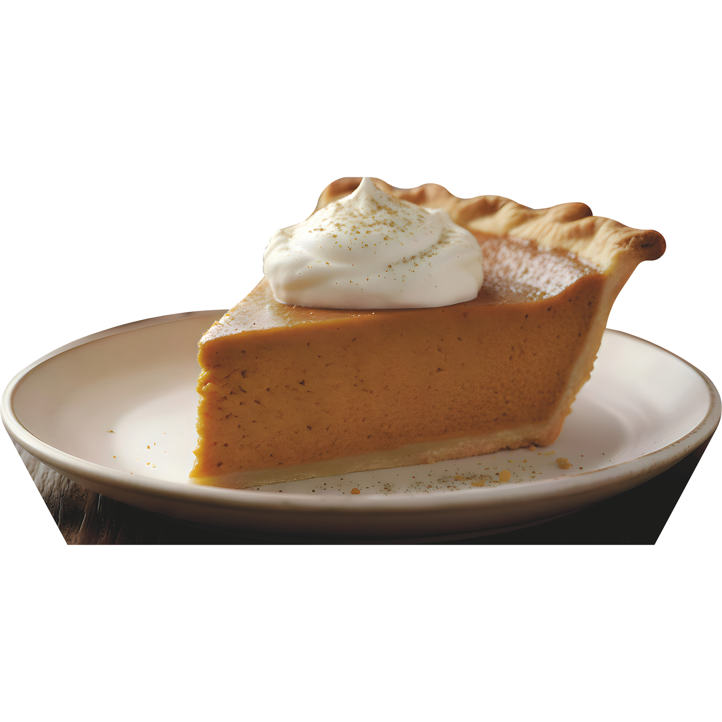 Pumpkin Pie with Whipped Cream Cardboard Cutout