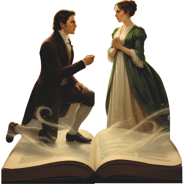 Jane Austen Pride and Prejudice Book Scene Cardboard Cutout