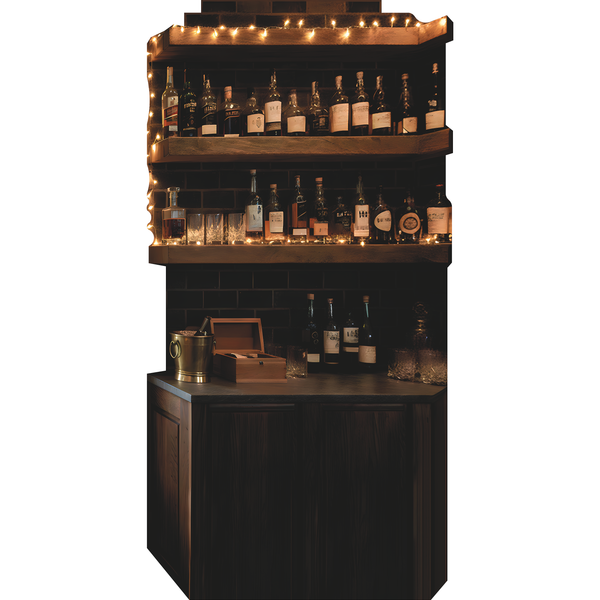 Rustic At Home Personal Whiskey Bar Cardboard Cutout