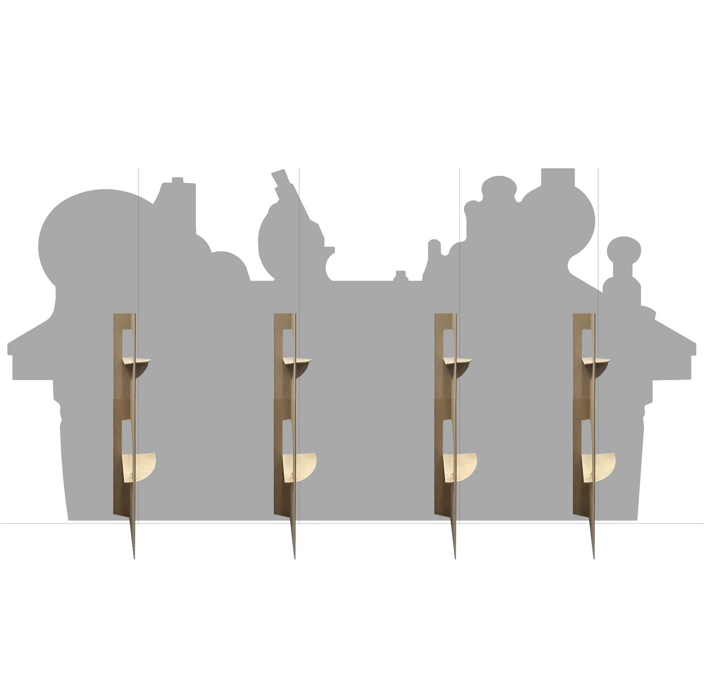 Occult Esoteric Victorian Alchemy Science Lab Beaker Vial Chemical Study Prop Cardboard Cutout