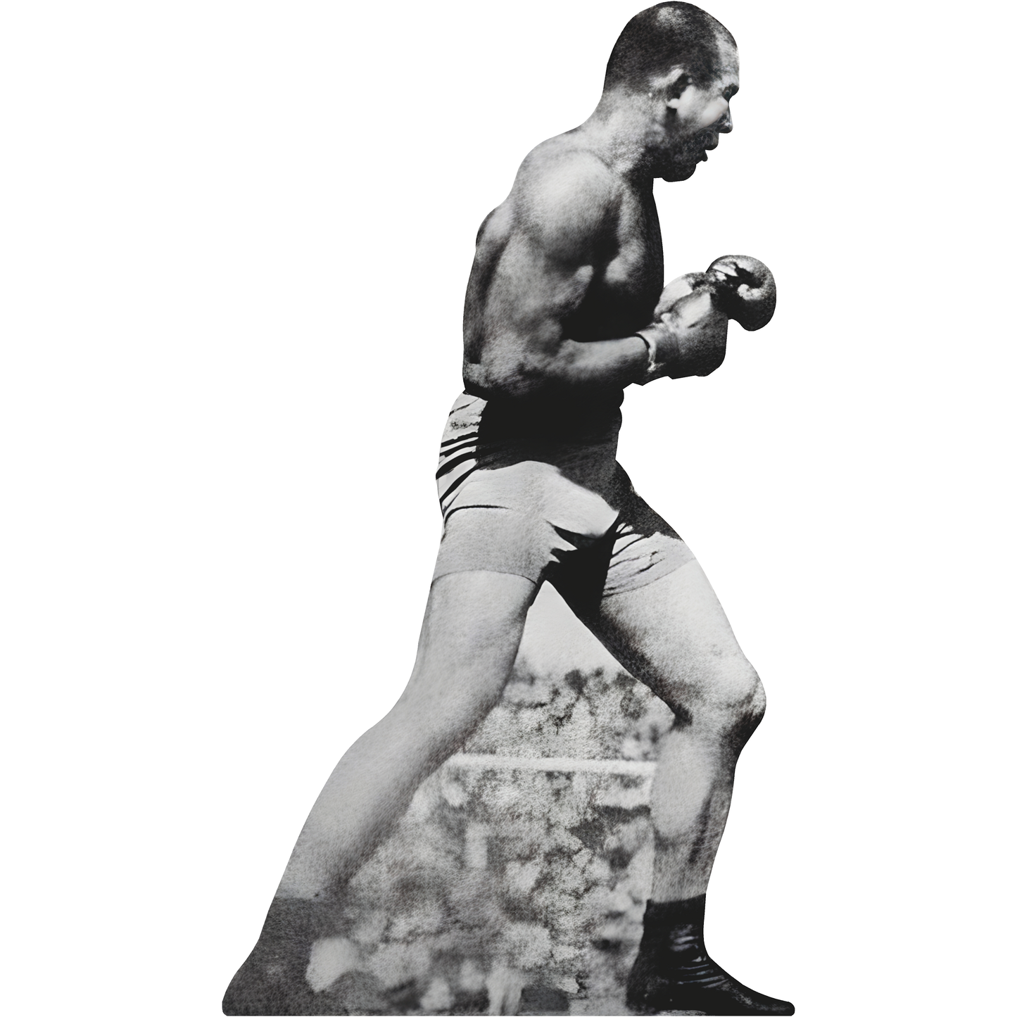 James Jackson Jeffries Old Victorian 1900s Era Boxer Cardboard Cutout