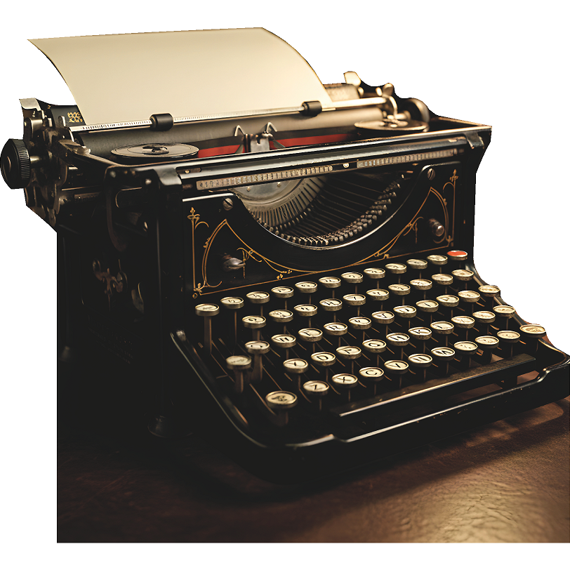 Old Fashioned Antique Early 1900s Typewriter Prop Cardboard Cutout