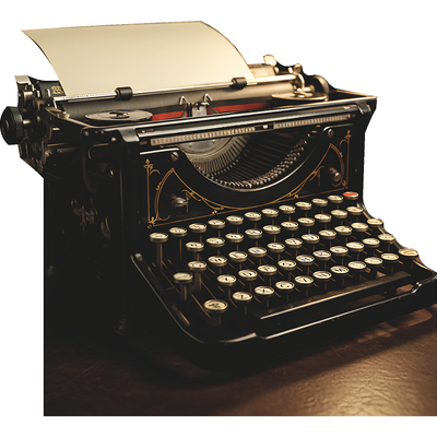 Old Fashioned Antique Early 1900s Typewriter Prop Cardboard Cutout