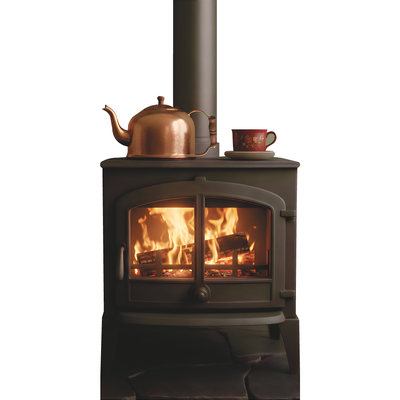 Cottagecore Wood Stove Antique Tea Kettle Prop Decor Cardboard Cutout