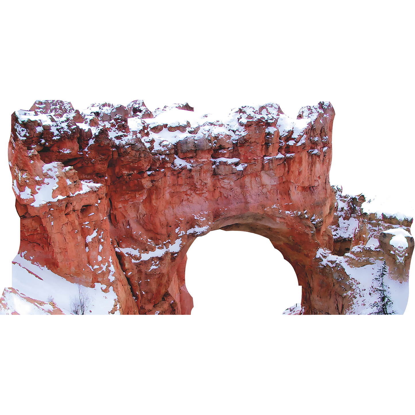 Bryce Canyon Stone Snow Arch Cardboard Cutout