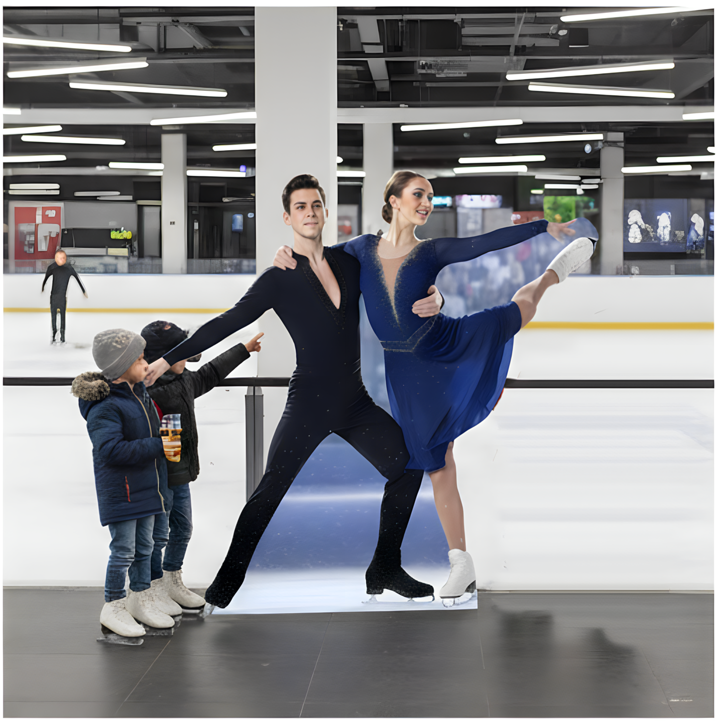 Ice Dancing Couple Contestants Cardboard Cutout
