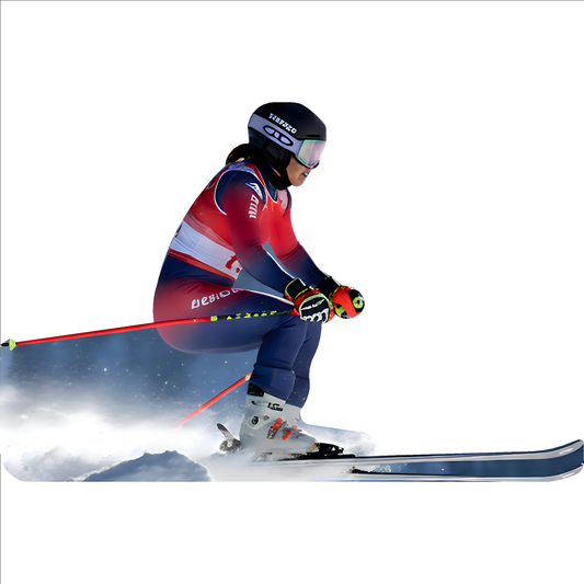 Alpine Skiing In Action Winter Sports Ice Snow Race Cardboard Cutout