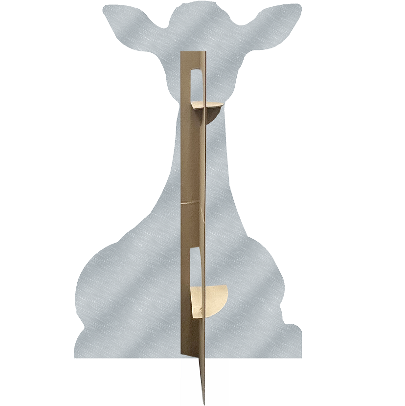 Eugene R Us Kid Baby Giraffe Tuft Hair Cardboard Cutout