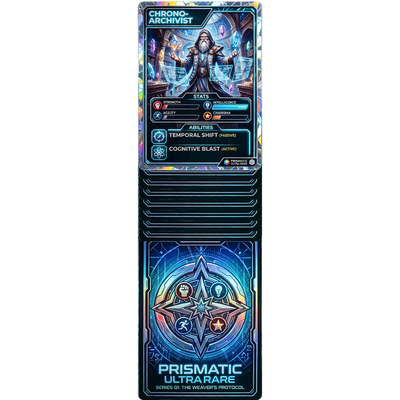 Intelligence Maxed RPG Trading Card Stats Collectible Holographic Cardboard Cutout