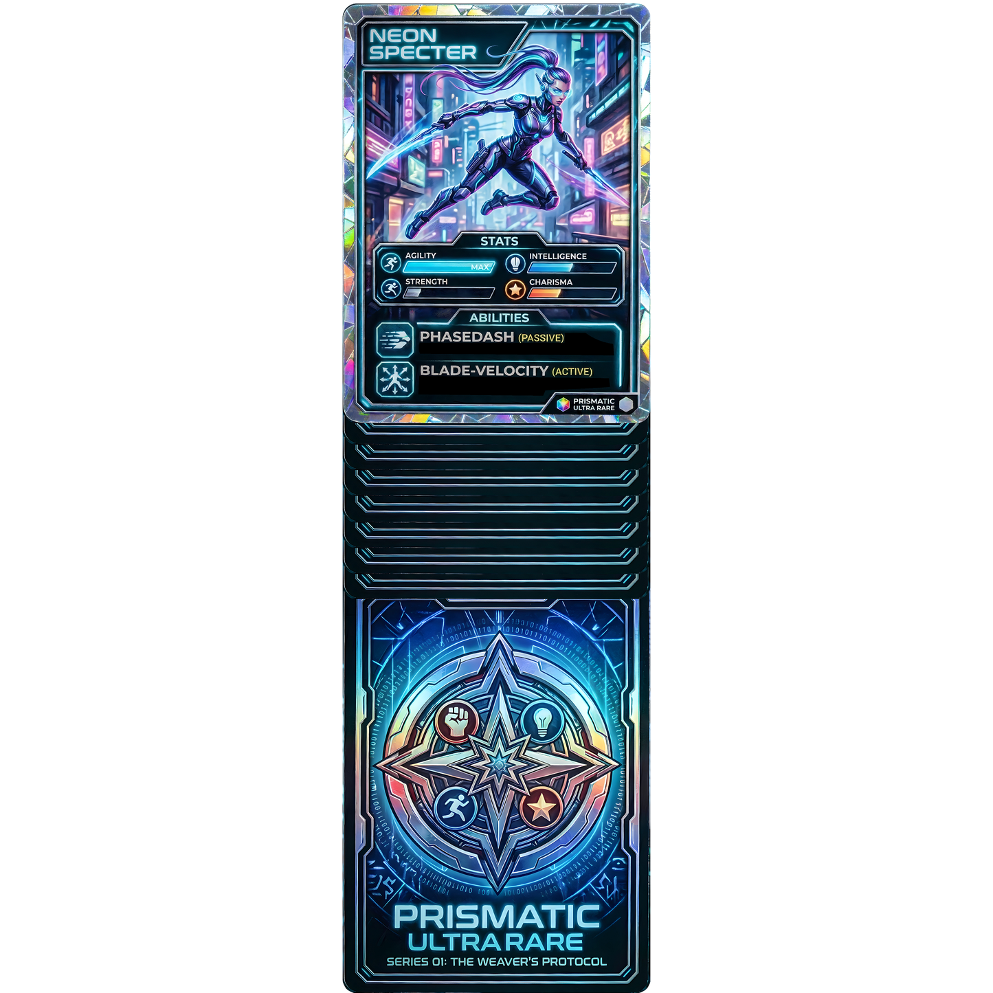 SP13665 Agility Maxed RPG Trading Card Stats Collectible Holographic Cardboard Cutout Standee Standup