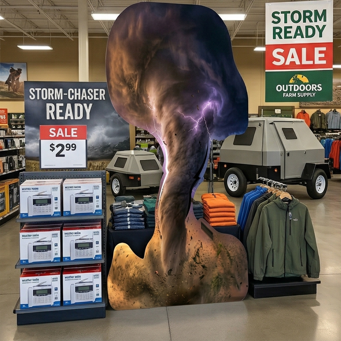 Tornado Twister Natural Disaster Storm Weather Cardboard Cutout