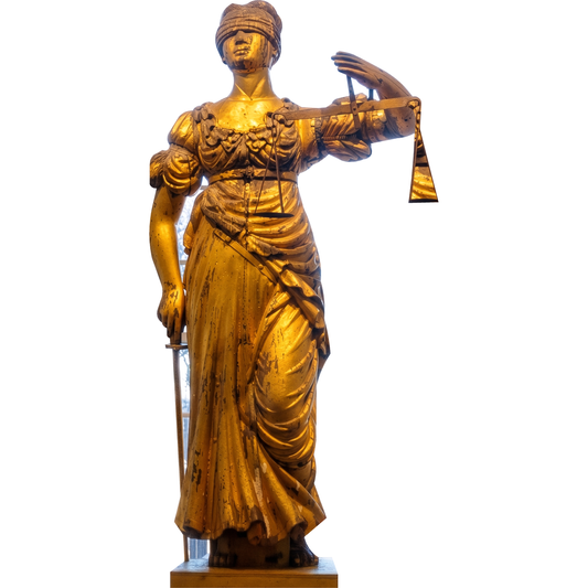 Blind Lady Justice Court Scales Statue Cardboard Cutout