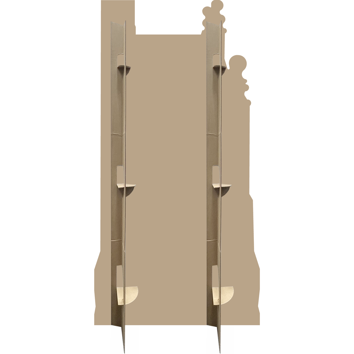 Tudor House Rustic Elegant Dark Wood Staircase Prop Cardboard Cutout