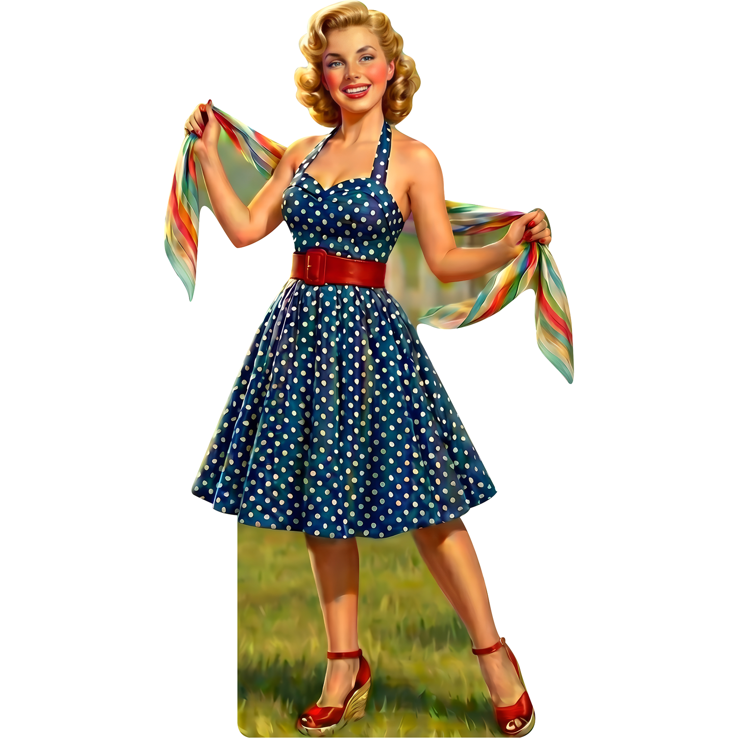 1950s Pin-up Girl Woman Pinup Pin Up Cardboard Cutout