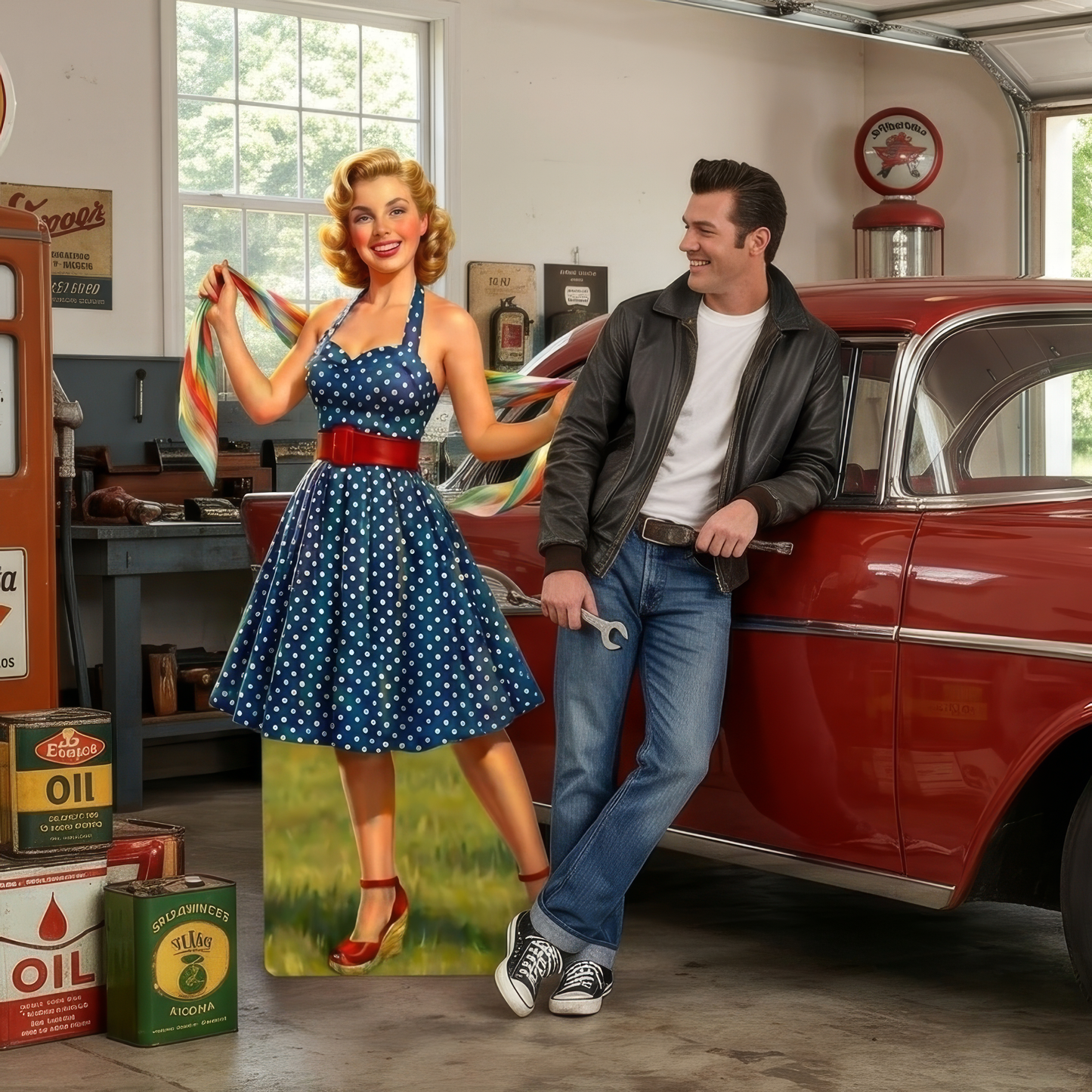 1950s Pin-up Girl Woman Pinup Pin Up Cardboard Cutout
