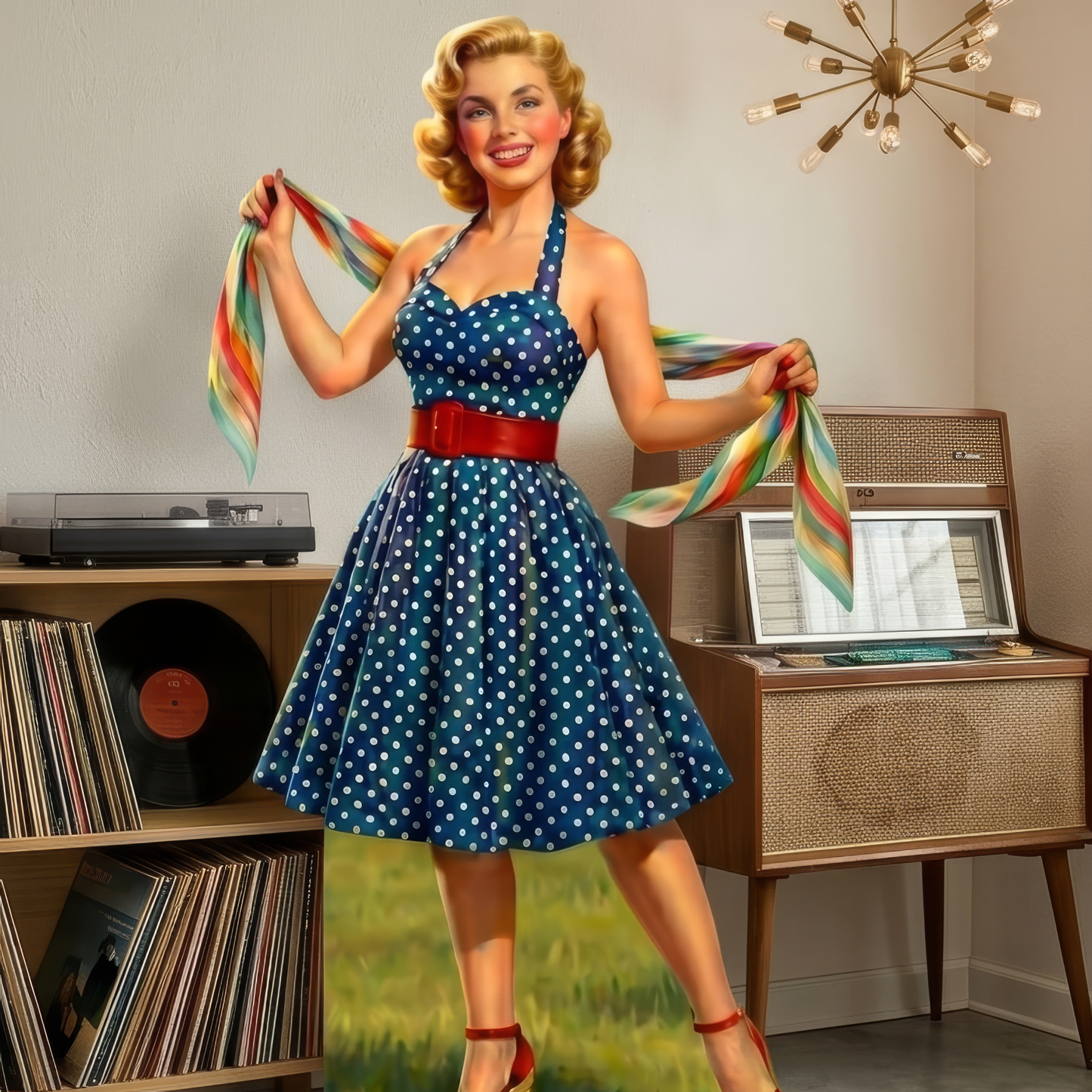 1950s Pin-up Girl Woman Pinup Pin Up Cardboard Cutout