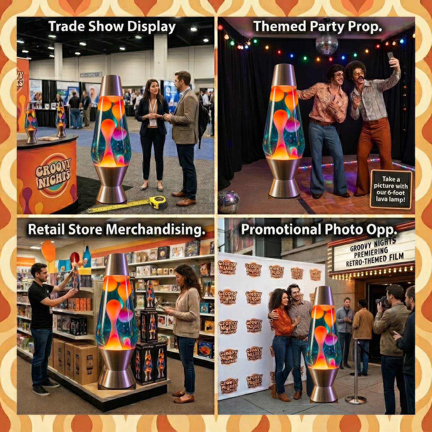 Groovy Psychedelic Lava Lamp Cardboard Cutout