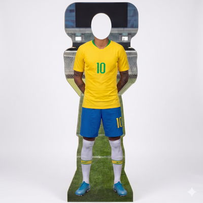 Soccer Brazil 10 World Football Cup Stand In Cardboard Cutout Standee Standup