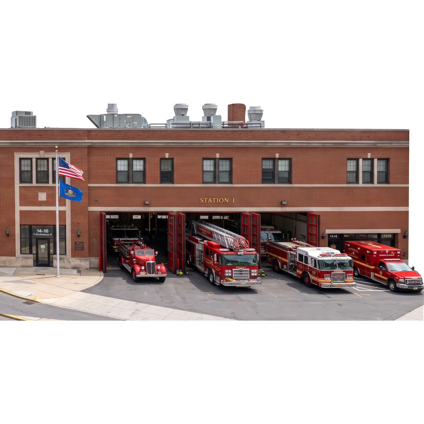 Fire Station Hall House Building Cardboard Cutout