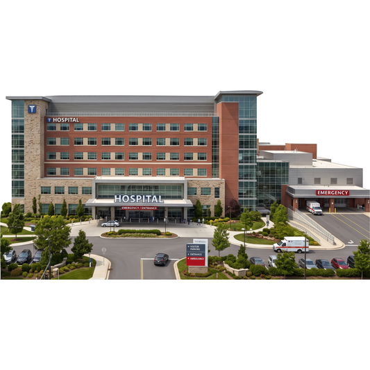 Hospital Ambulance Health Care Building Cardboard Cutout