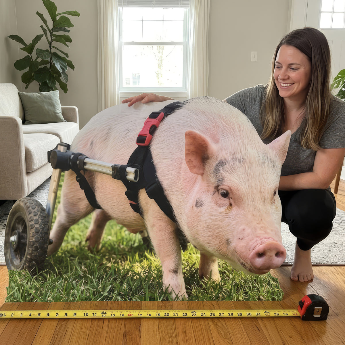 Chris P. Ham Bacon Disabled Pot Bellied Pig Cardboard Cutout