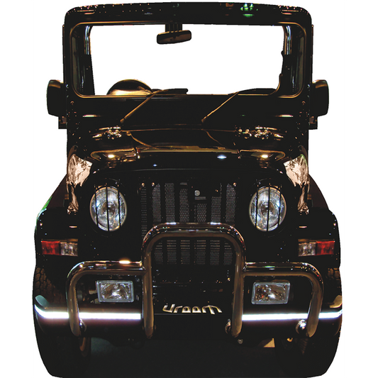 Sports Utility Vehicle SUV Grand Compass Wielding Indian Jeep Compatible Cardboard Cutout