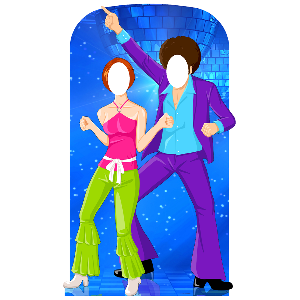 Disco Couple Dancing Stand In Cardboard Cutout