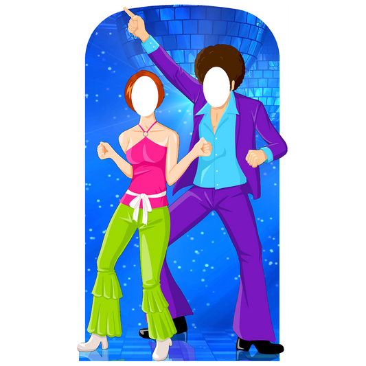 Disco Couple Dancing Stand In Cardboard Cutout