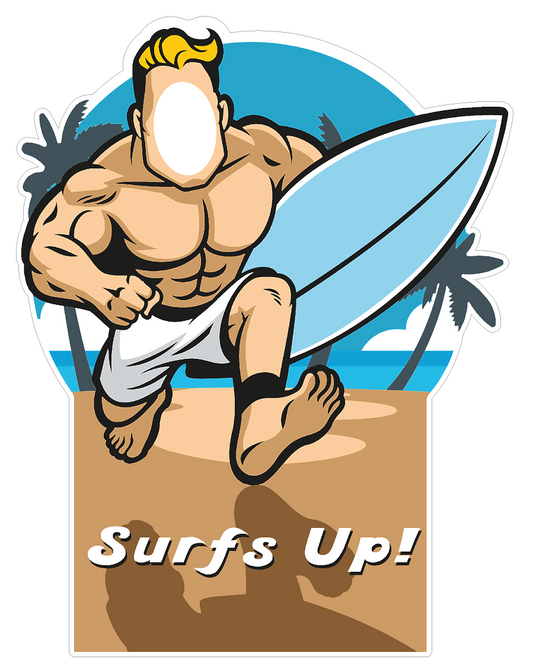 Beach Surfer Muscle Man Stand-in