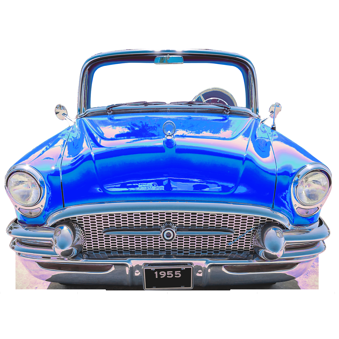 Classic Pearl Blue Car Coupe 1955 Stand in Cardboard Cutout