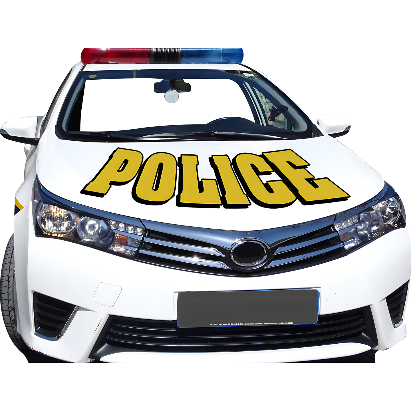 Police Car Stand In Cardboard Cutout