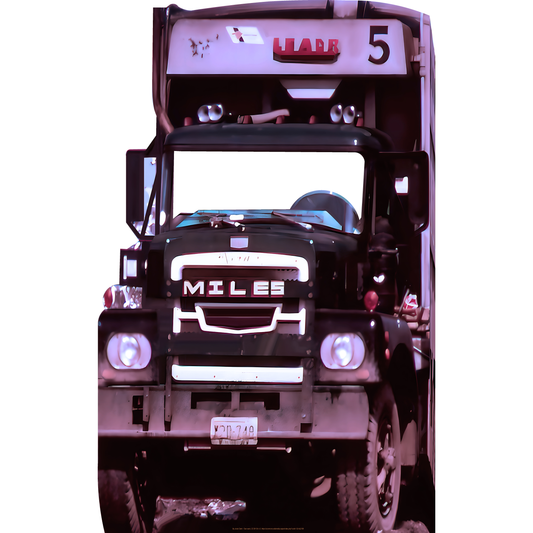 Dirty Old Dump Truck Stand In Cardboard Cutout