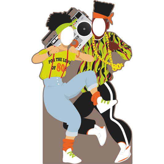 Hip Hop Couple Cardboard Cutout Stand In