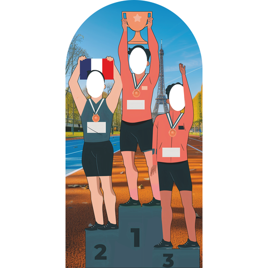 French Olympic Paris Summer Games 2024 Winners Men Athlete Stand In