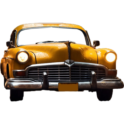 Vintage 1920s 1970s New York Taxi Car Stand In