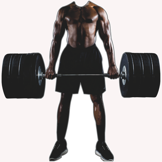 Strong Swole Buff Man Deadlift Weight Lifting Stand In