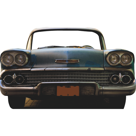 Vintage Classic Low Rider Car Stand In Cardboard Cutout