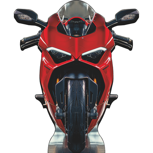 Red Sports Bike Motorcycle Bike Biker Stand In Cardboard Cutout