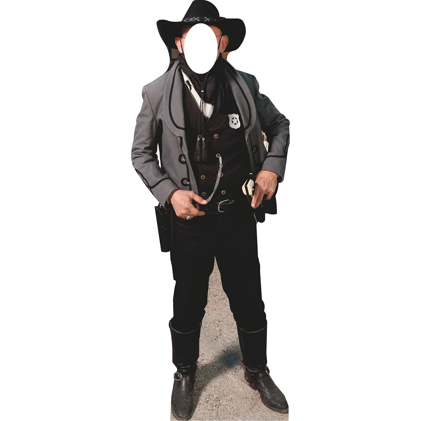 Western Sheriff Cowboy Law Man Stand In Cardboard Cutout