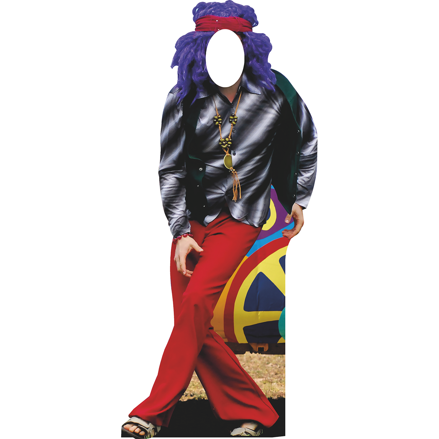 Groovy 60s 70s Hippie Man Stand In Cardboard Cutout